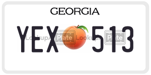 YEX513  license plate in GA