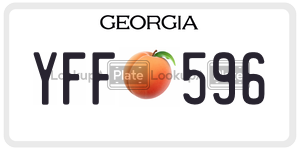 YFF596  license plate in GA