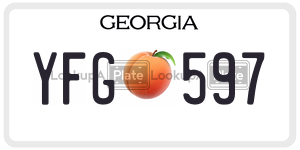 YFG597 license plate in Georgia
