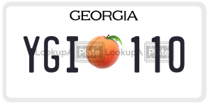 YGI110  license plate in GA