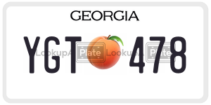 YGT478 license plate in Georgia