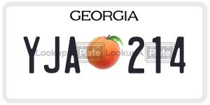 YJA214  license plate in GA