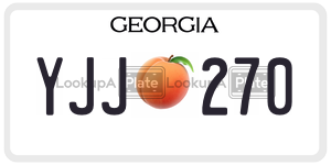 YJJ270  license plate in GA
