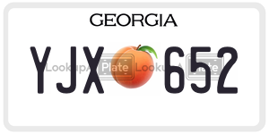 YJX652 license plate in Georgia