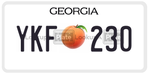 YKF230 license plate in Georgia