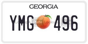 YMG496  license plate in GA