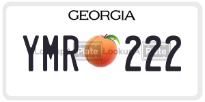 YMR222 license plate in Georgia