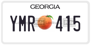 YMR415  license plate in GA