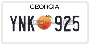 YNK925  license plate in GA