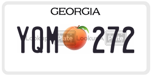 YQM272  license plate in GA