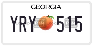 YRY515 license plate in Georgia