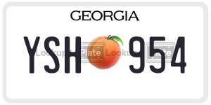 YSH954  license plate in GA