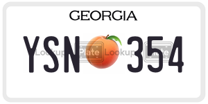 YSN354  license plate in GA