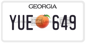 YUE649  license plate in GA