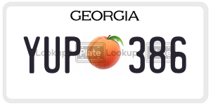 YUP386  license plate in GA