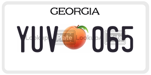 YUV065 license plate in Georgia