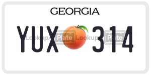 YUX314  license plate in GA