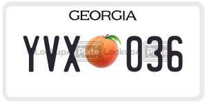 YVX036  license plate in GA