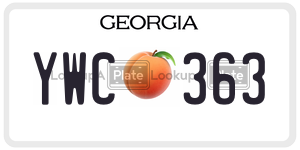 YWC363  license plate in GA
