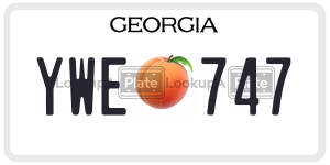 YWE747 license plate in Georgia