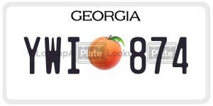 YWI874  license plate in GA