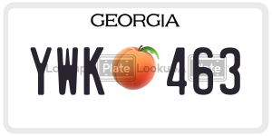 YWK463  license plate in GA