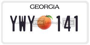 YWY141  license plate in GA