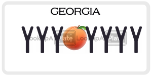 YYYYYYY license plate in Georgia