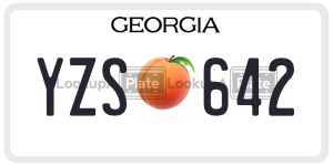 YZS642  license plate in GA