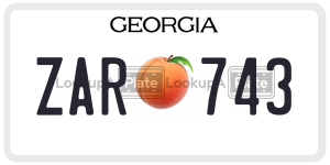 ZAR743  license plate in GA