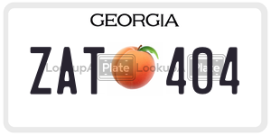 ZAT404 license plate in Georgia