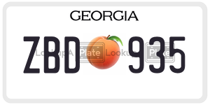 ZBD935 license plate in Georgia