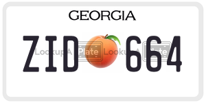 ZID664 license plate in Georgia