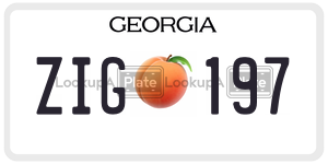 ZIG197 license plate in Georgia