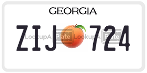 ZIJ724  license plate in GA