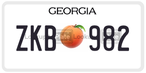 ZKB982 license plate in Georgia