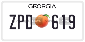 ZPD619  license plate in GA