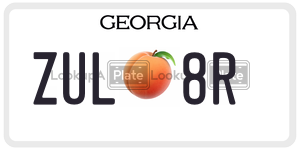 ZUL8R  license plate in GA