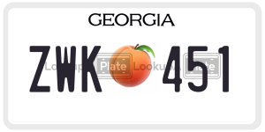 ZWK451  license plate in GA