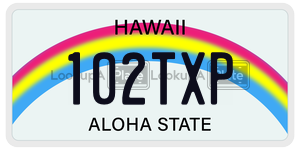 102TXP  license plate in HI