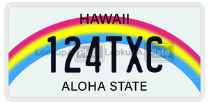 124TXC  license plate in HI