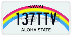 137TTV  license plate in HI
