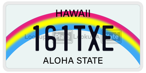 161TXE  license plate in HI