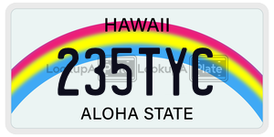 235TYC  license plate in HI
