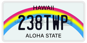 238TWP  license plate in HI