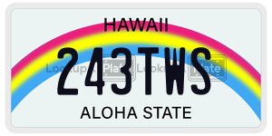 243TWS  license plate in HI