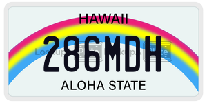 286MDH  license plate in HI