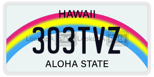 303TVZ  license plate in HI