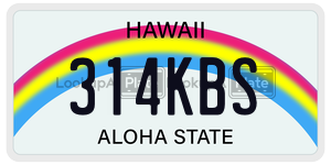 314KBS  license plate in HI