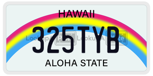 325TYB  license plate in HI
